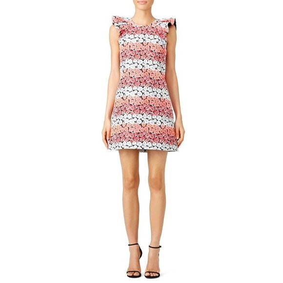 Giamba Orange Flower Fields Shift Dress Womens Size XS - Picture 1 of 12